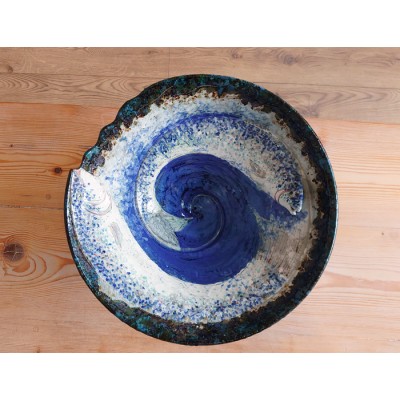 Spiralled leaping Fish - Large Bowl