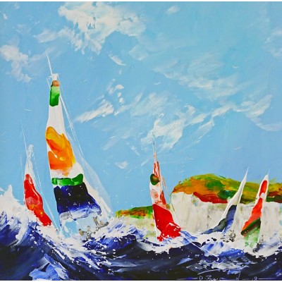 Racing past Lundy - SOLD